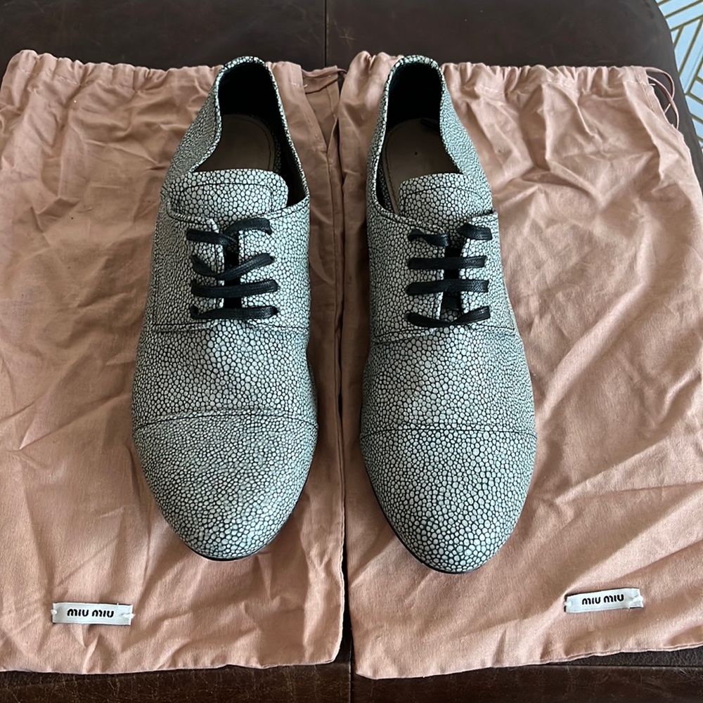 MiuMiu Lace-Up Oxford Shoes Size 37.5